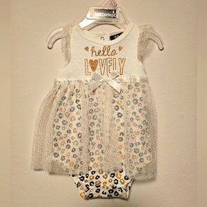 Cheetah design dress for baby girl